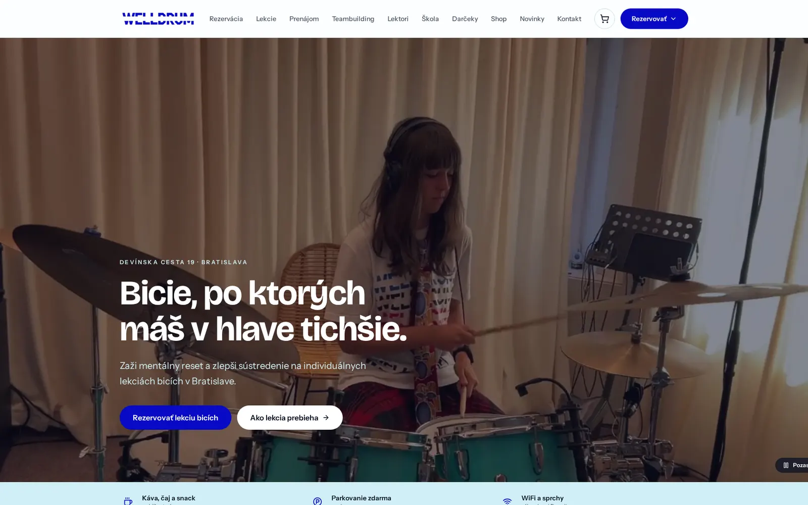 Homepage of the WELLDRUM website